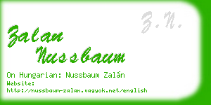 zalan nussbaum business card